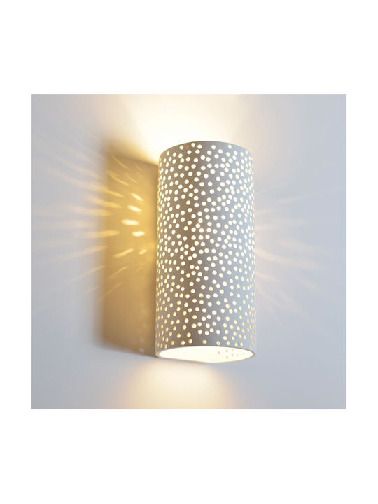 VK Lighting Μοντέρνο Φωτιστικό Τοίχου με Ντουί E14 Λευκό 11.5x24εκ. VK/09014 64174-233131
